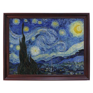 【浪漫視見】 梵谷 星夜 名畫 裱框畫 壁畫 畫 複製畫 生活裝飾 Van Gogh starry night 裝飾畫