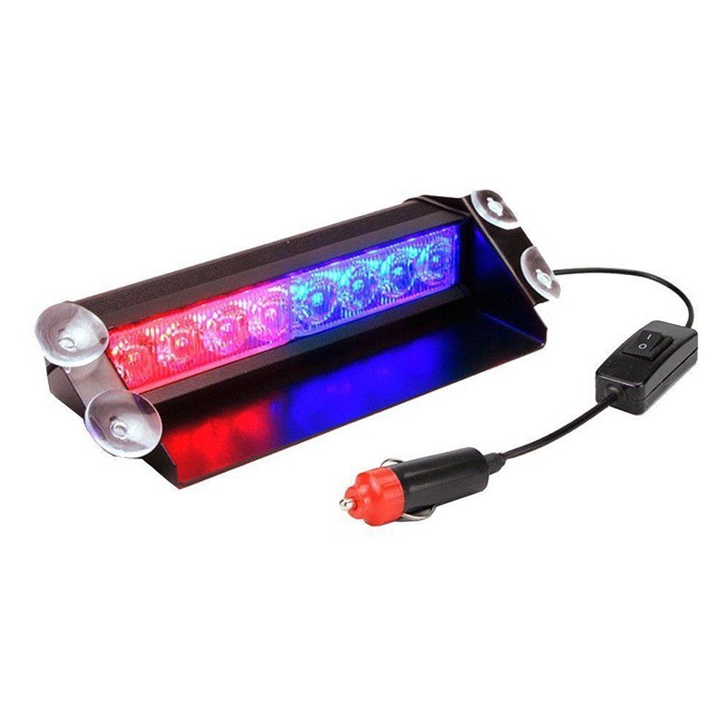 【威富登LED】 8LED 12V 紅藍爆閃 汽車擋風玻璃燈 LED警示燈 汽車警示燈 車用開道燈 警示燈