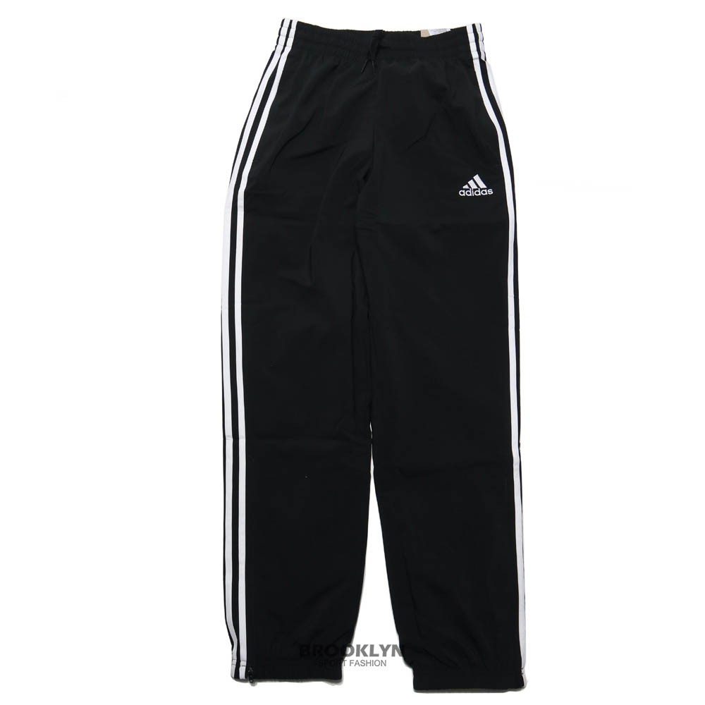 ADIDAS 長褲 SPORT 黑 三線褲 側拉鍊 休閒 縮口褲 男 (布魯克林) GK8989