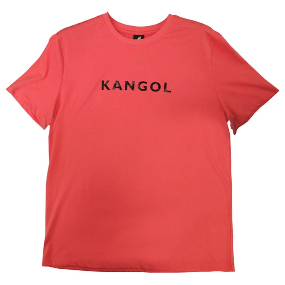 KANGOL 英國袋鼠立體膠印胸前大LOGO字樣橘紅男女短T KAORACER NO.6225102450