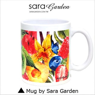 客製化 手作 馬克杯 陶瓷杯 水彩 滿版 水果派 Sara Garden