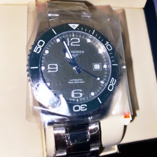 LONGINES 浪琴 深海征服者浪鬼陶瓷潛水機械錶-綠x銀/41mm L37814066