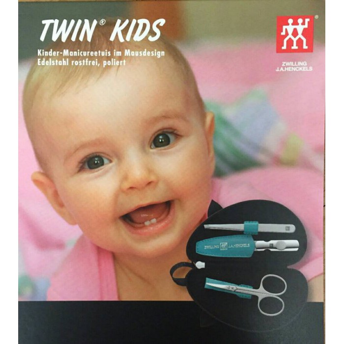 母親節特價 雙人牌 Zwilling 嬰兒指甲剪 指甲剪組 指甲刀組 攜帶型 三件組 附皮套 可愛鼠造型