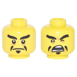 公主樂糕殿 LEGO 71019 旋風忍者人偶包 搖滾 頭 山羊鬍 雙面 黃色 3626cpb1884 (A211)