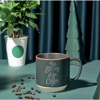 Starbucks官方正品！星巴克杯子咖啡力量系列陶瓷綠色馬克杯果汁珍奶茶奶昔茶水咖啡杯473ml