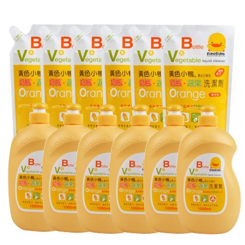 黃色小鴨 PiYO PiYO  奶瓶洗潔劑超值組(6組)[免運費]