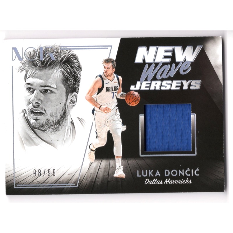 (新人球衣卡)Luka Doncic 黑國寶NOIR Rookie虛影系列限量99張新人球衣卡 NBA 球衣卡