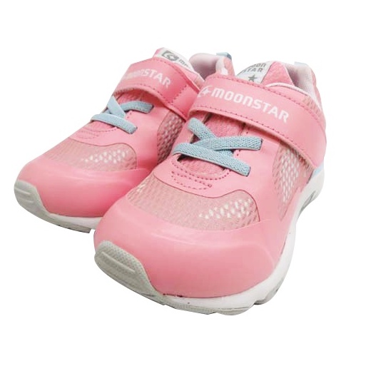 (2021/08現貨)日本月星Moonstar機能童鞋頂級學步系列3E寬楦穩定彎曲鞋款-粉(15~21號)