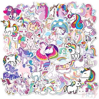 ❉ 彩色獨角獸 Unicorn 款式1 防水塗鴉貼紙 ❉ 50張入 潮流個性 摩托車機車電腦行李箱吉他貼紙（2款可選）