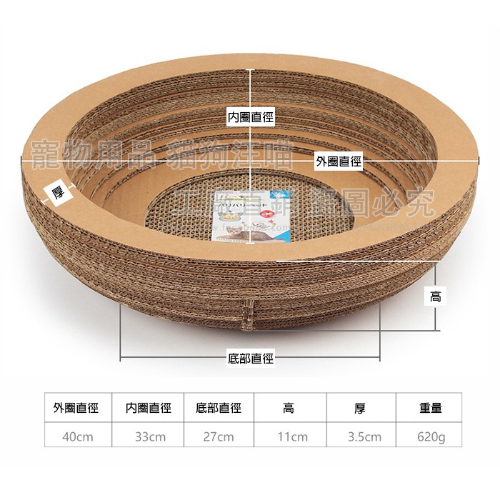 dreamypet 貓抓板 碗狀貓抓板 彩繪貼紙貓碗公抓板 大碗公 瓦楞貓抓碗 貓睡窩 貓玩具 磨爪 抓板 貓碗 紙碗