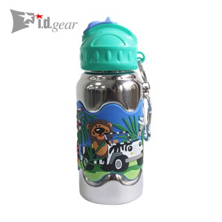 美國【【i.d.gear】】寬口不鏽鋼水壺獅子叭叭 420cc B-2BST150-00-FF