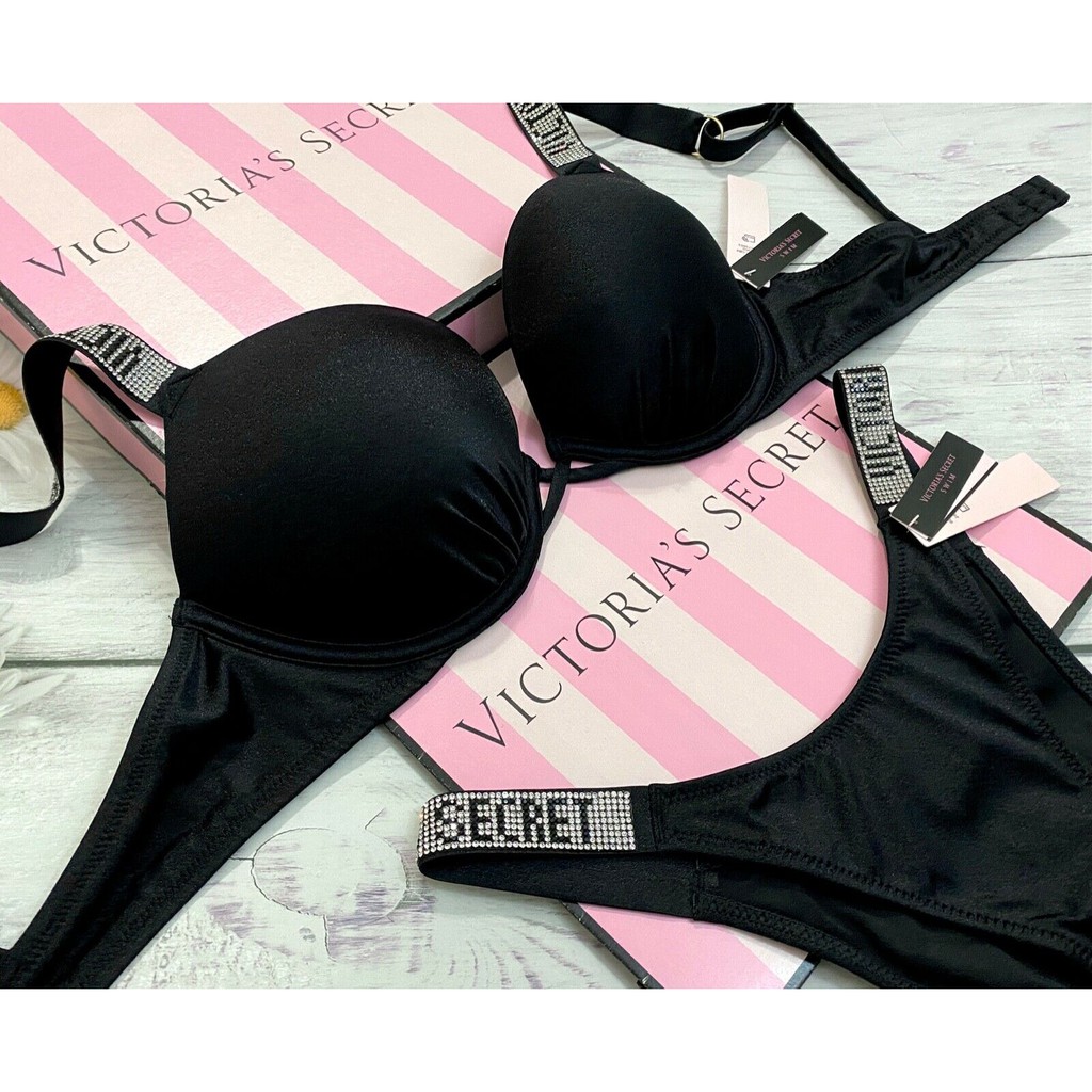 【iBuy瘋美國】特價!全新正品 Victoria's Secret 維多利亞的秘密 水鑽款雙襯墊超集中內衣 32、34