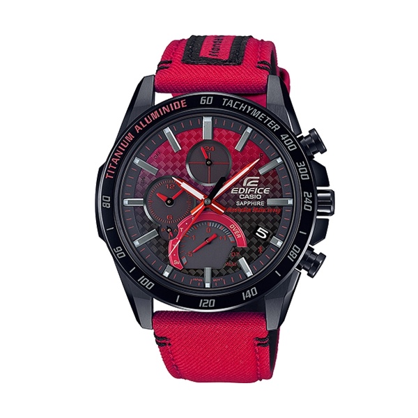 【CASIO EDIFICE】HONDA限量聯名太陽能藍牙智能腕錶-紅 EQB-1000HRS-1A