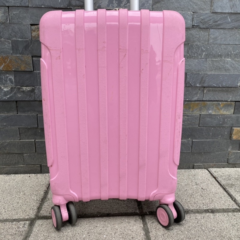 ALAIN DELON💝亞蘭德倫 滿版Logo 英字滿版 19吋行李箱 小行李箱 馬卡龍色系 粉紅色