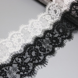 （3米/手）8釐米白色蕾絲材質縫紉服裝絲帶婚紗禮服材質