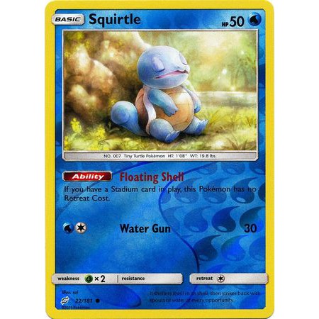 松梅桌遊舖 美版 國際版 SM9 22/181 Squirtle 傑尼龜 普卡 PTCG POKEMON