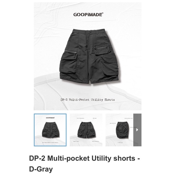 SR-1L」 SOFTBOX Zipper Utility Shorts #DARK-GREEN [GOOPI-23SS-MAY
