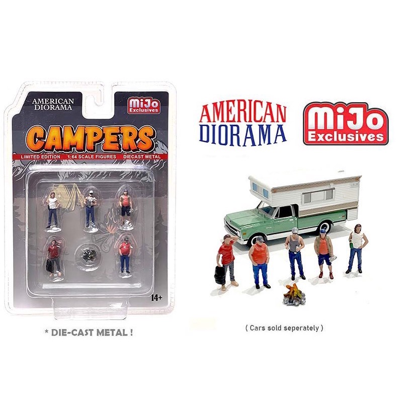 (小賈車庫) 金屬C 人偶 American Diorama 1:64 Mijo Camper 露營 野宿 餐風露宿