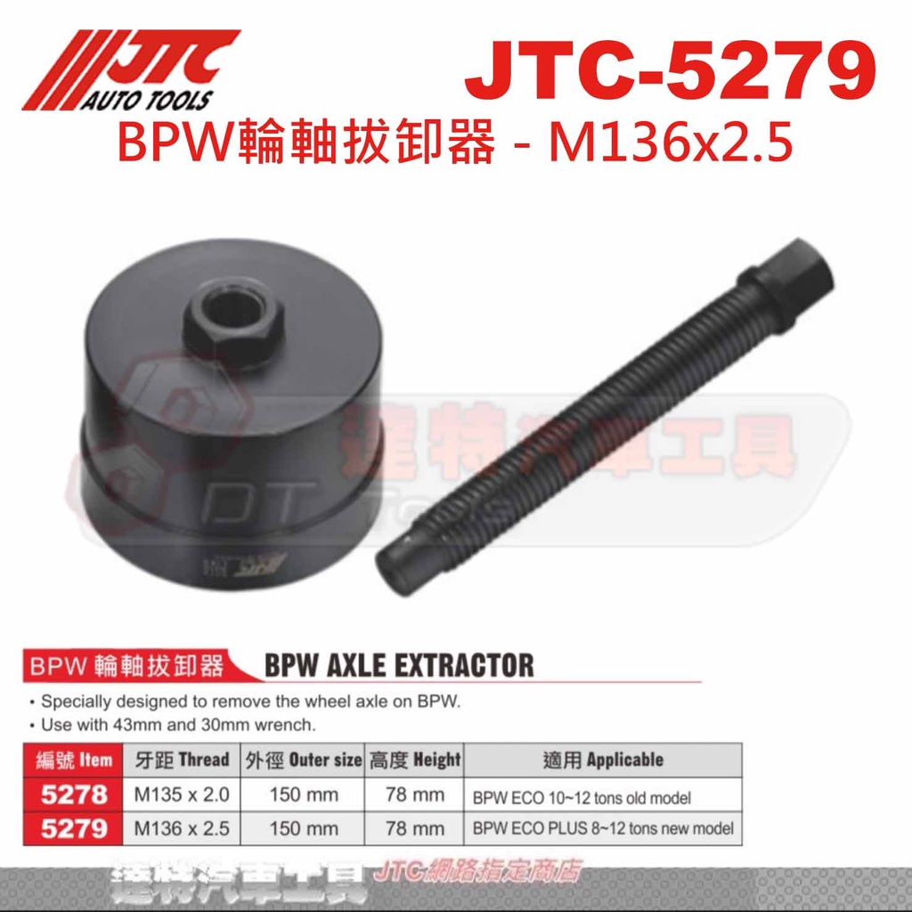 JTC BPW AXLE EXTRACTOR (M125 x 2.0)
