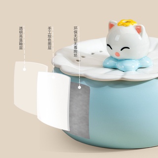貓咪 飲水機 恒溫 加熱 寵物 自動 陶瓷 喝水器 流動 循環 過濾 水碗 狗狗 用品 寵物用品 自動喝水器