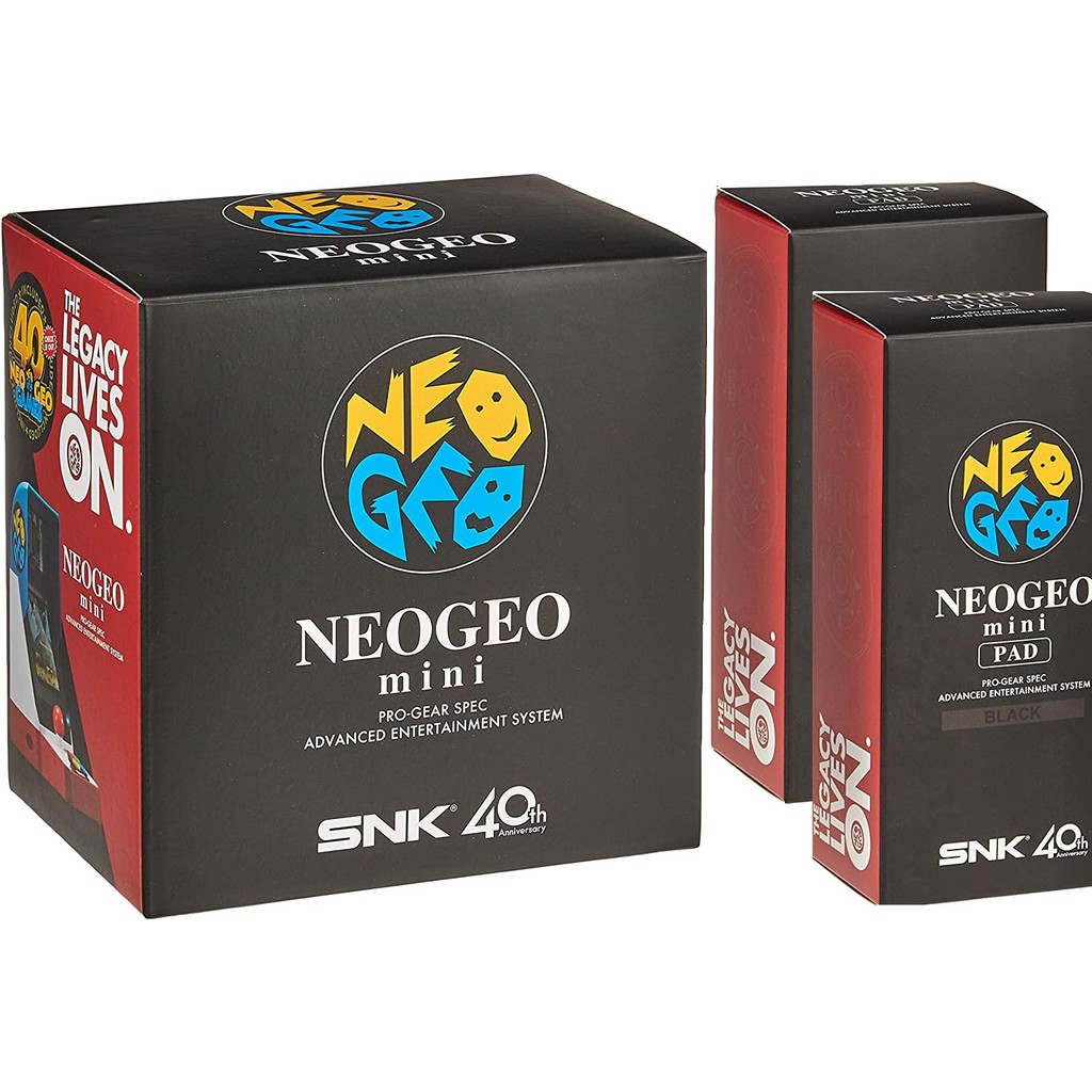 全新 日本SNK原廠品 40週年紀念遊戲機 NEOGEO mini + 黑+黑手把組合(兩隻)
