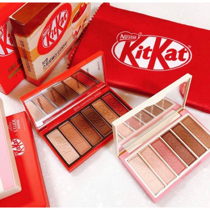 （現貨在途）Kit Kat X Etude house 聯名迷你 巧克力眼影盤 草莓白巧克力眼影盤