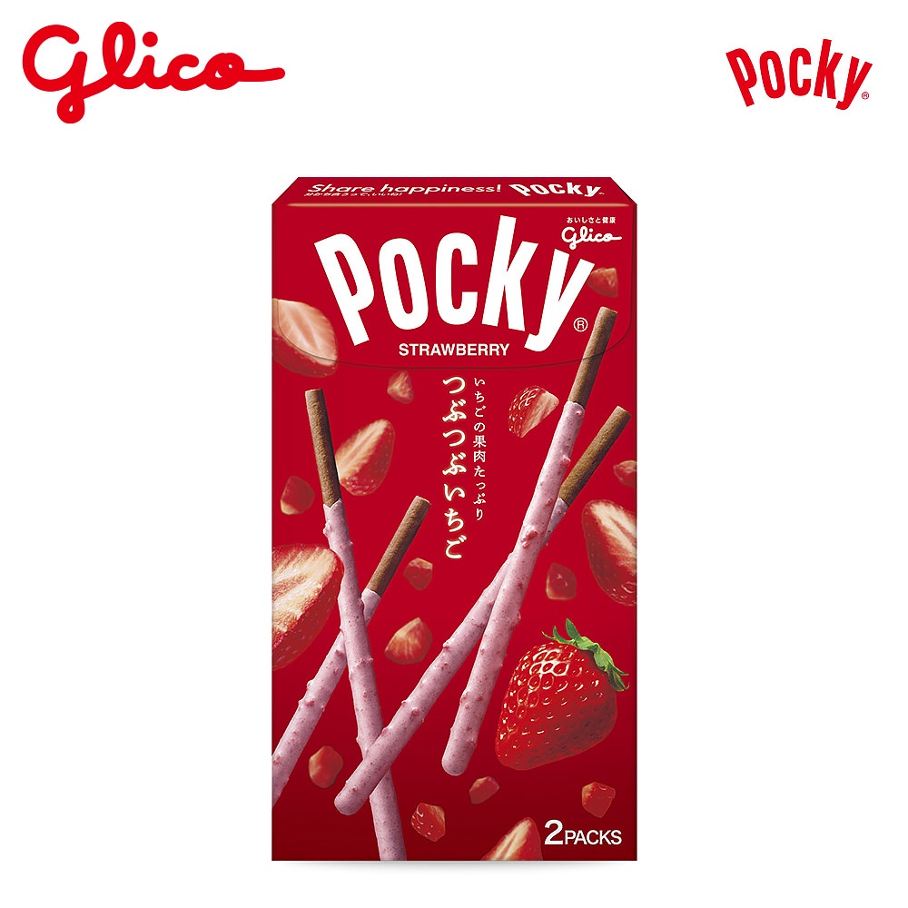 glico格力高Pocky百奇草莓粒粒巧克力棒　eslite誠品