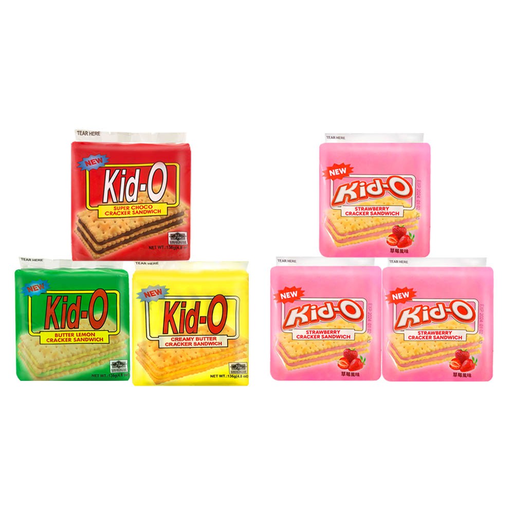 【蝦皮直營】Kid-O 三明治餅乾 綜合三入組/草莓三入組(408g)