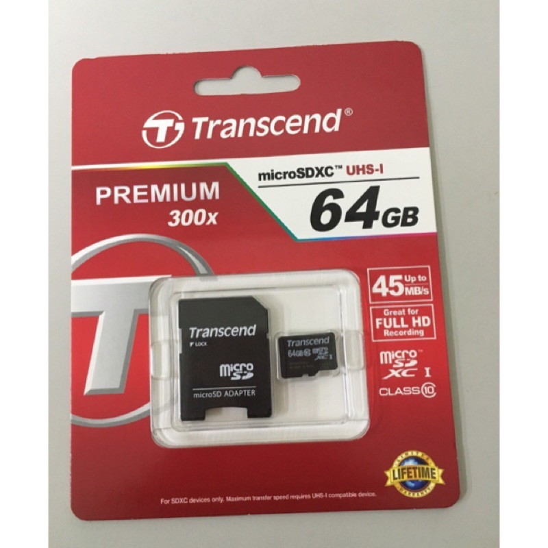 創見Transcend microSd 記憶卡 64GB  手機 相機  micro Sd