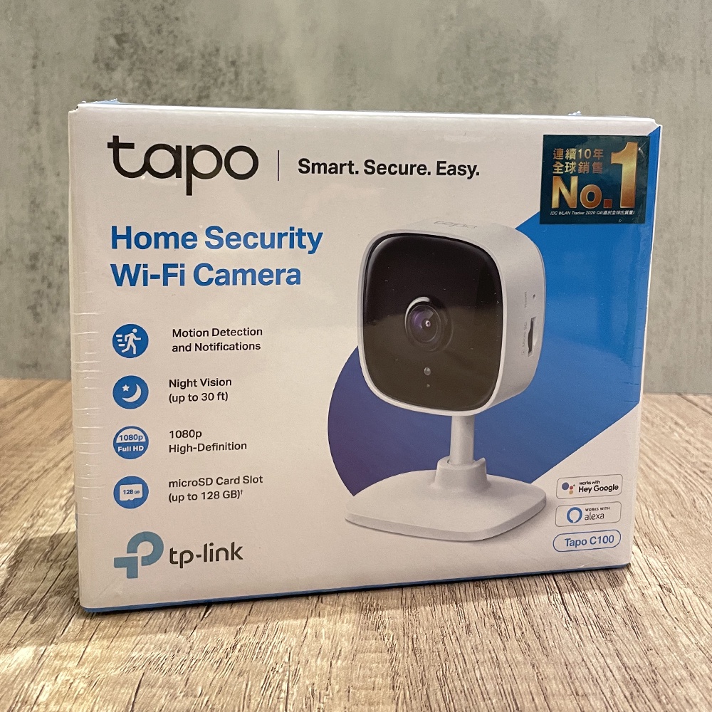 TP-Link Tapo C100 wifi攝影機 網路監視器 監控 遠端APP操控 夜視高畫質 雙向語音(不含記憶卡)