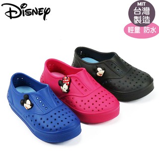 零碼出清/童鞋/Disney迪士尼米奇.米妮輕量防水透氣洞洞鞋.兩用鞋(117010).藍黑桃16-21號
