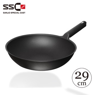 【SSC】極輕 一體成型 鑄鐵深炒鍋 29cm(送臺製鍋蓋)｜日本新潟燕三條SW291