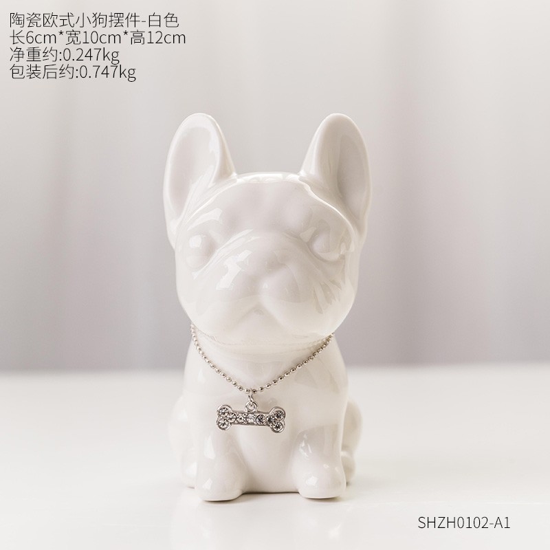 裝飾擺件 法國斗牛犬小飾品擺件陶瓷工藝品可愛法斗萌狗狗桌面裝飾情侶禮物 蝦皮購物