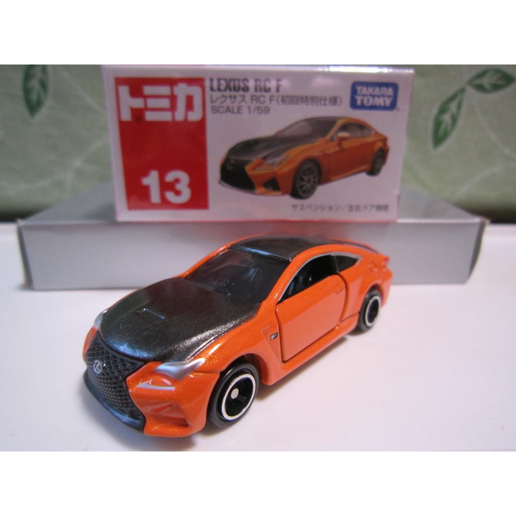 運費依蝦皮規定TOMY 13 tomica 13 LEXUS RC F 橘黑色凌志跑車 初回特別仕樣 絕版 多美小汽車