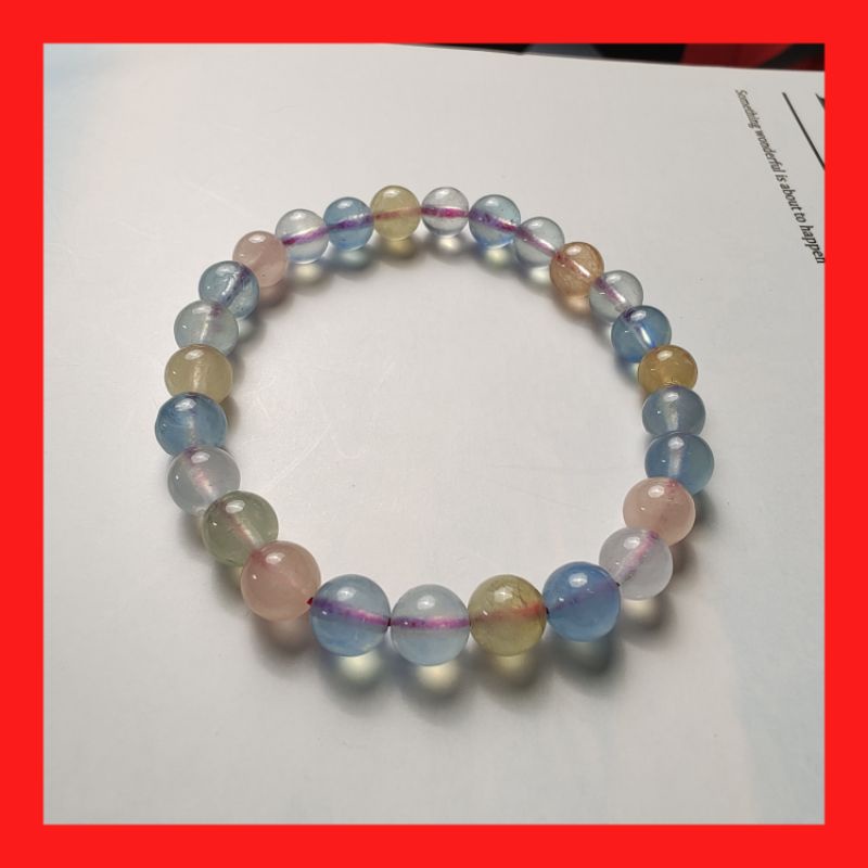 高級清透料 摩根石 摩根 糖果摩根石 手珠 手串 串珠手鍊 天然水晶 粉摩根 綠摩根 綠柱石 海藍寶