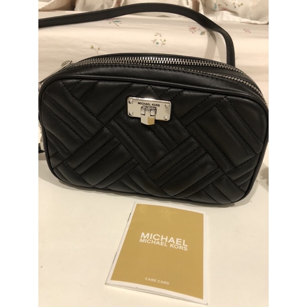 「二手包」Michael Kors 小羊皮相機包/MK相機包/黑色小包