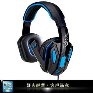 【好店】全新 E-books S42 黑藍 電競耳麥 立體聲耳機 耳罩式 耳麥 耳機 麥克風 電競