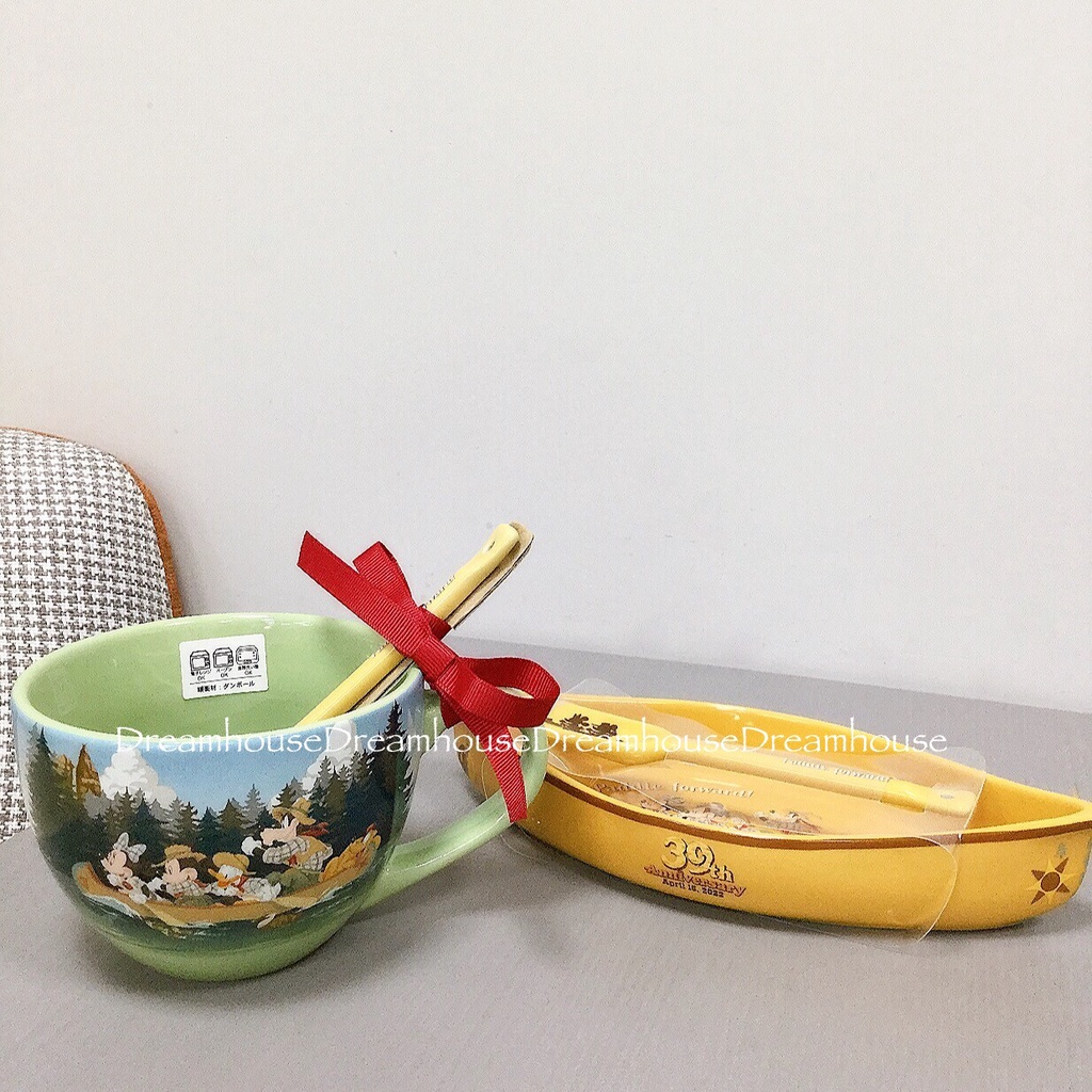 東京迪士尼 39週年 限定 米奇 米妮 唐老鴨 高飛 布魯托 陶瓷 杯碗 碗 馬克杯 攪拌匙 湯匙 盤子 盤