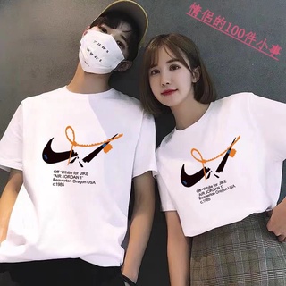 【COUPLE】😘😘情侶裝寬鬆T短袖小眾設計韓版bf風學生情侶T恤男女上衣兩件裝