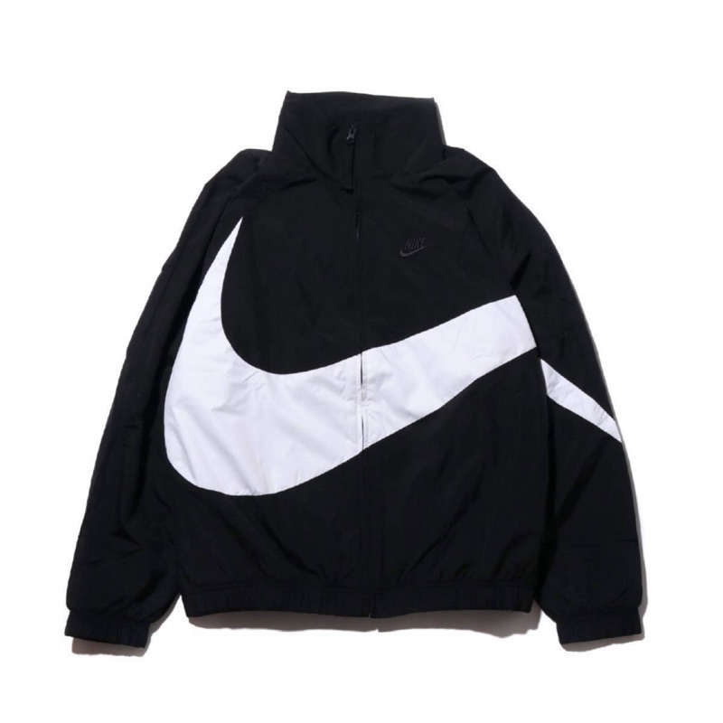 Nike Nsw Big Swoosh Logo Jacket 風衣外套大勾勾黑色白紅ar3133 010 657 蝦皮購物