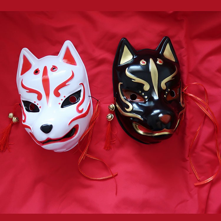 日系和風天狗暗黑風鈴鐺面具中國風抖音網紅動物拍照道具cos 蝦皮購物