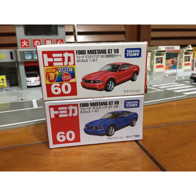 多美 Tomica 60 Ford Mustang get v8 一般 初回 新車貼 2台一組