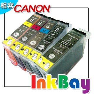 CANON CLI-8BK 淡黑色/ CLI-8C 藍 / CLI-8M 紅 / CLI-8Y 黃 副廠相容墨水匣