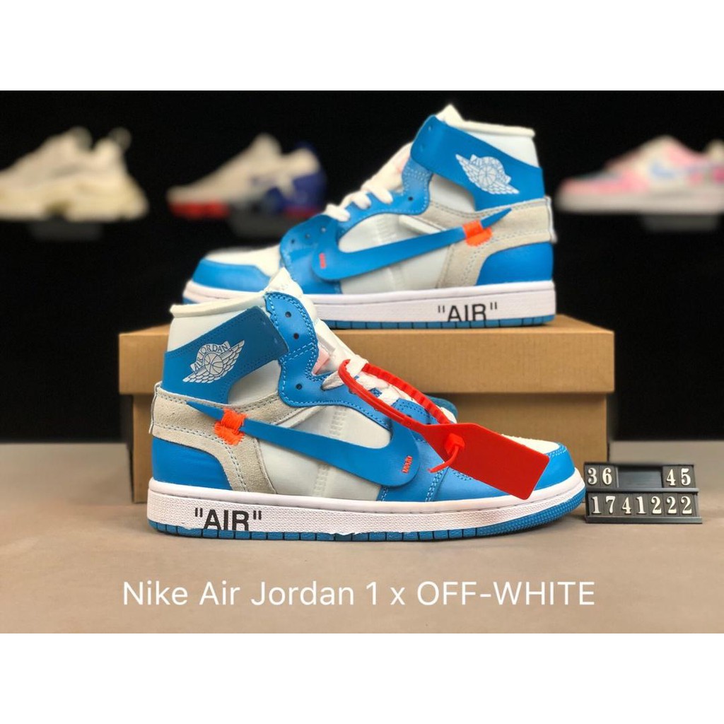 ow x air jordan 1 unc