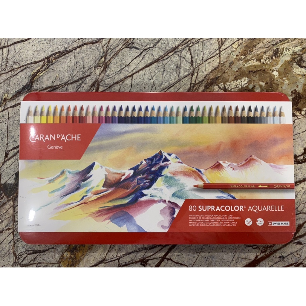 藝城美術~80色水性 瑞士CARAN D'ACHE卡達 SUPRACOLOR 專家級水溶性色鉛筆-80色