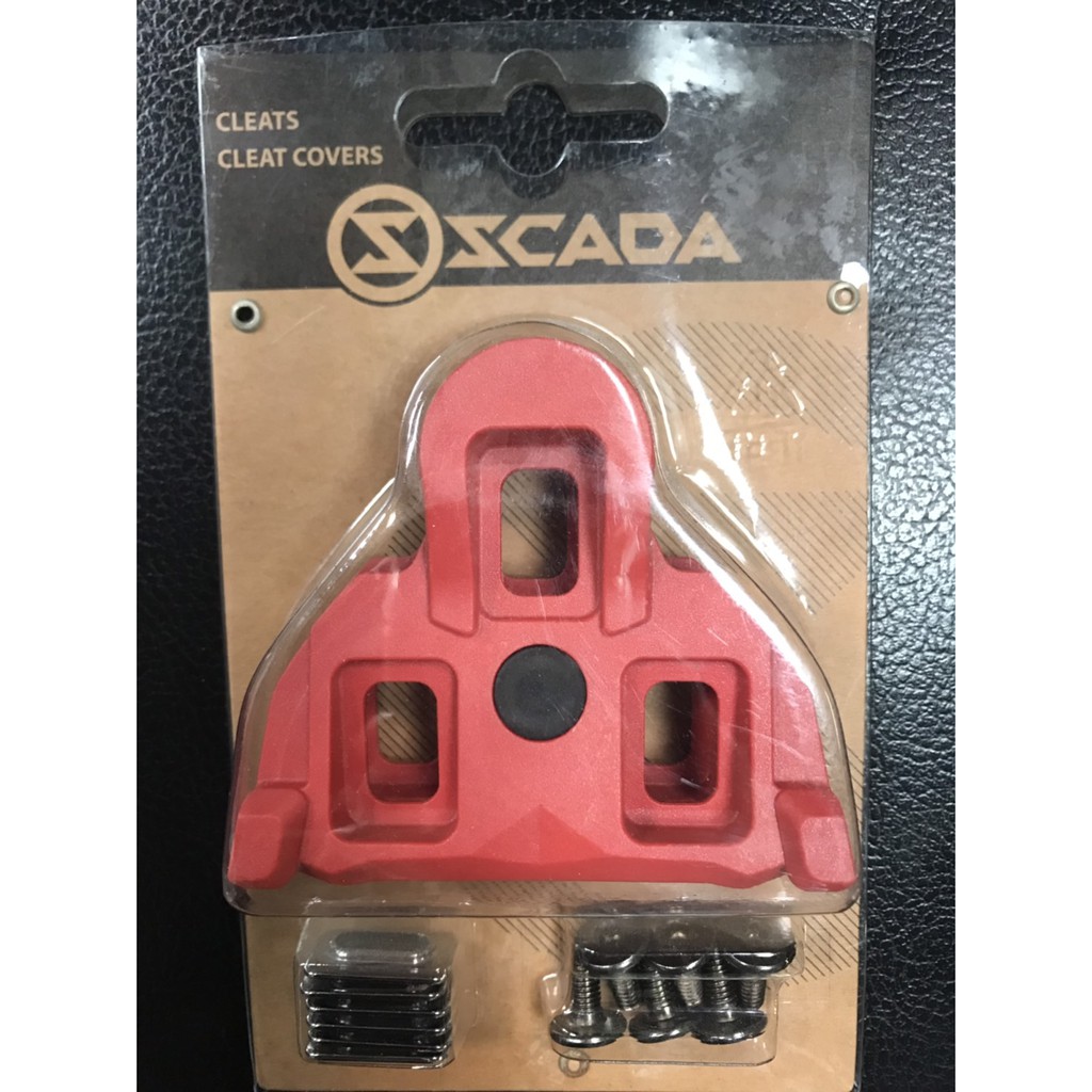 SCADA/適用SHIMANO SPD-SL系統/踏板扣片/紅色4.5度