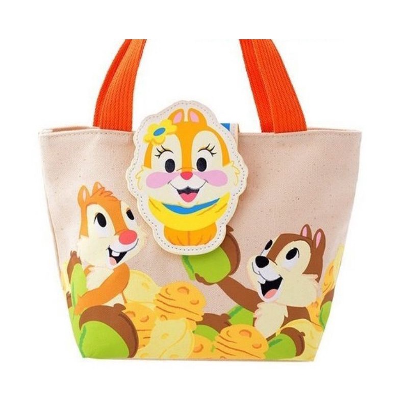 全新 日本迪士尼商店 奇奇蒂蒂手提袋 克莉絲花栗鼠手提包 歌姬奇奇蒂蒂包包 松鼠奇奇蒂蒂帆布包 午餐袋 午餐包 小物包