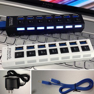 USB3.0 HUB 7port 4port 7端口集線器 4端口分線器 擴充槽 可開關 扩展器