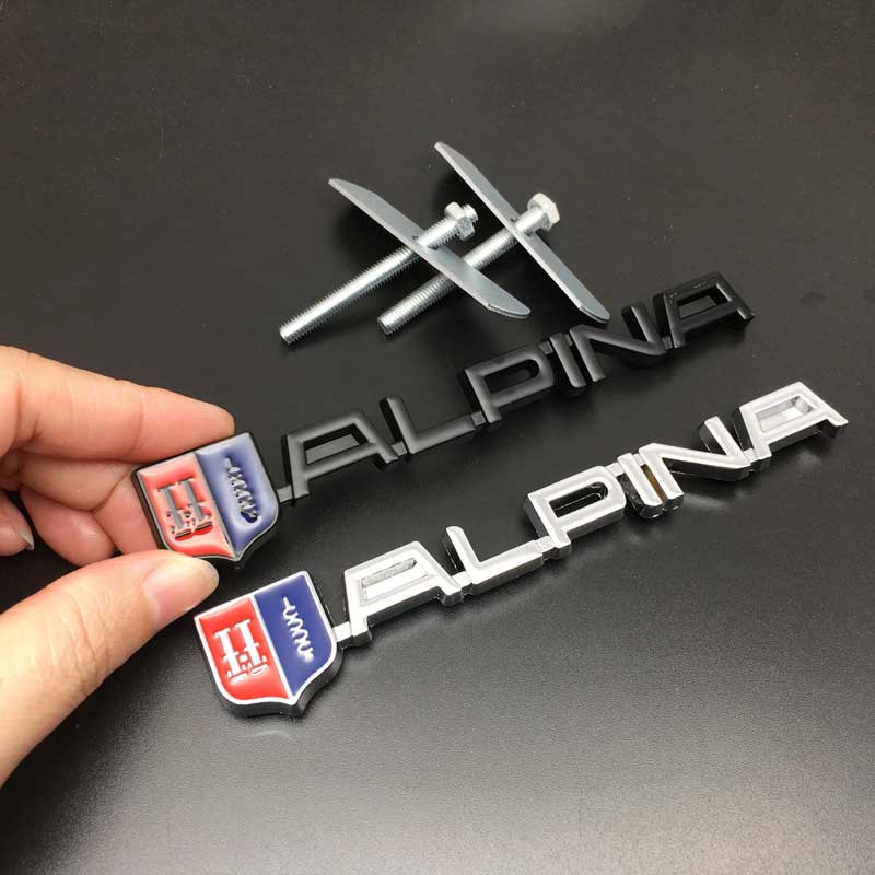 BMW 寶馬 ALPINA 標誌汽車造型的 3D 金屬 ALPINA 標誌前格柵標誌後備箱後貼紙徽章