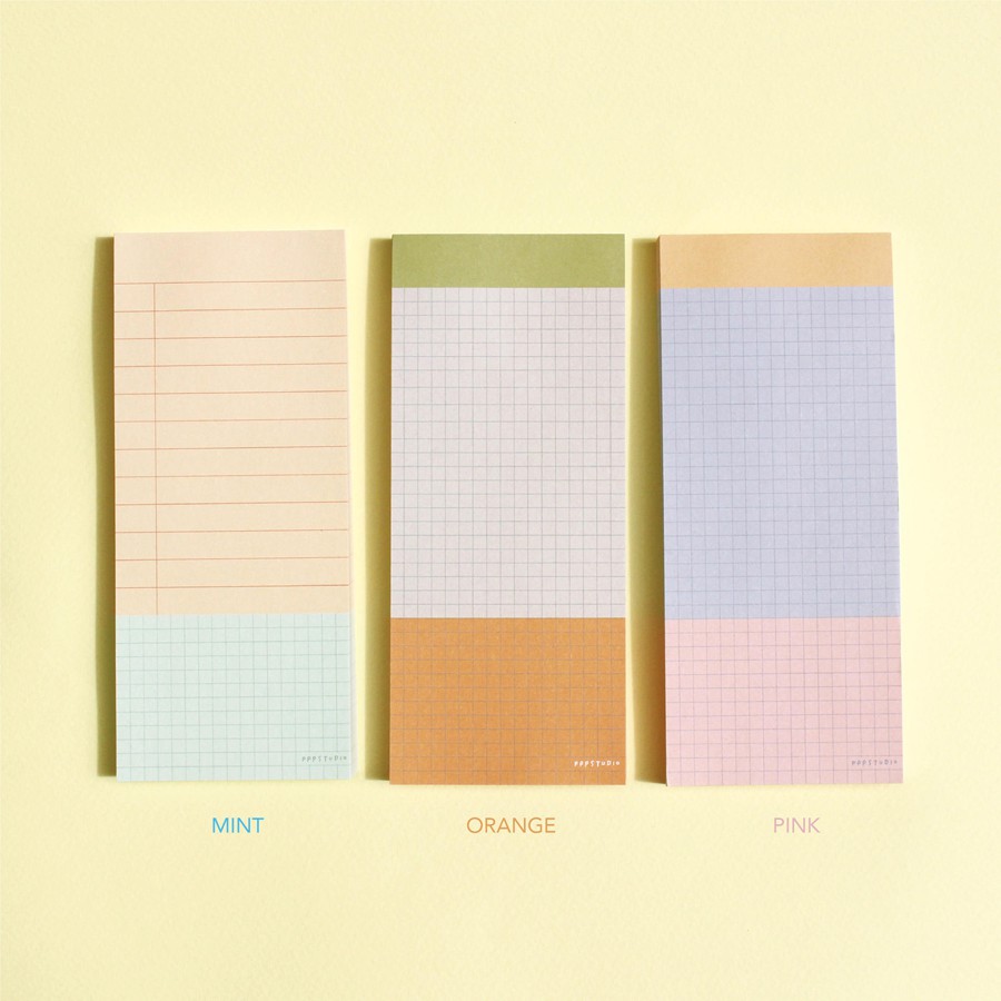 Fig 選物 Ppp Studio 長型便條紙 方格 方眼 手帳周邊文具韓國文創文青 蝦皮購物